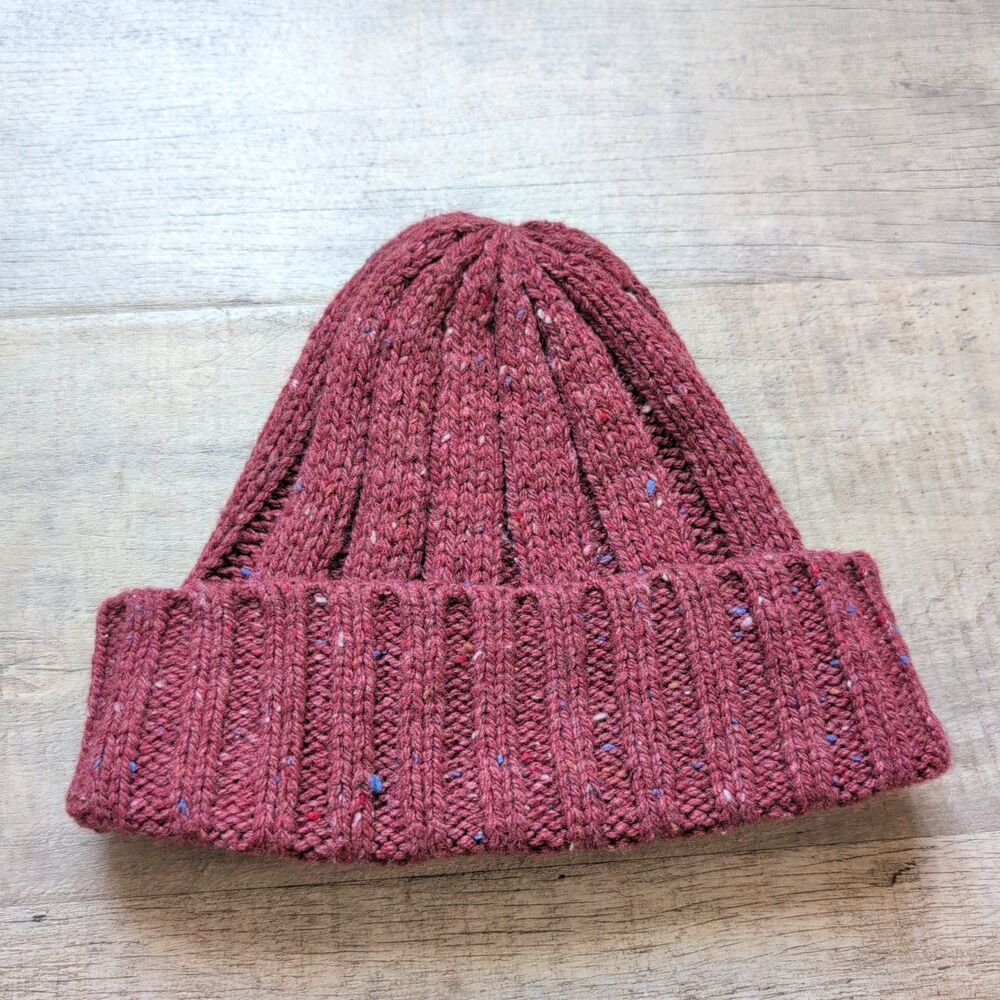 Wilson Leather Red Beanie One Size Wool Blended